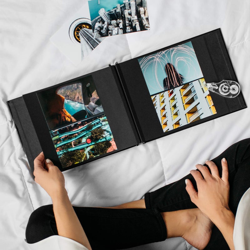 Kolo Newport 8.5" x 11" Refillable Scrapbook, Ideal for Wedding Albums and Baby Books, Black - Image 4
